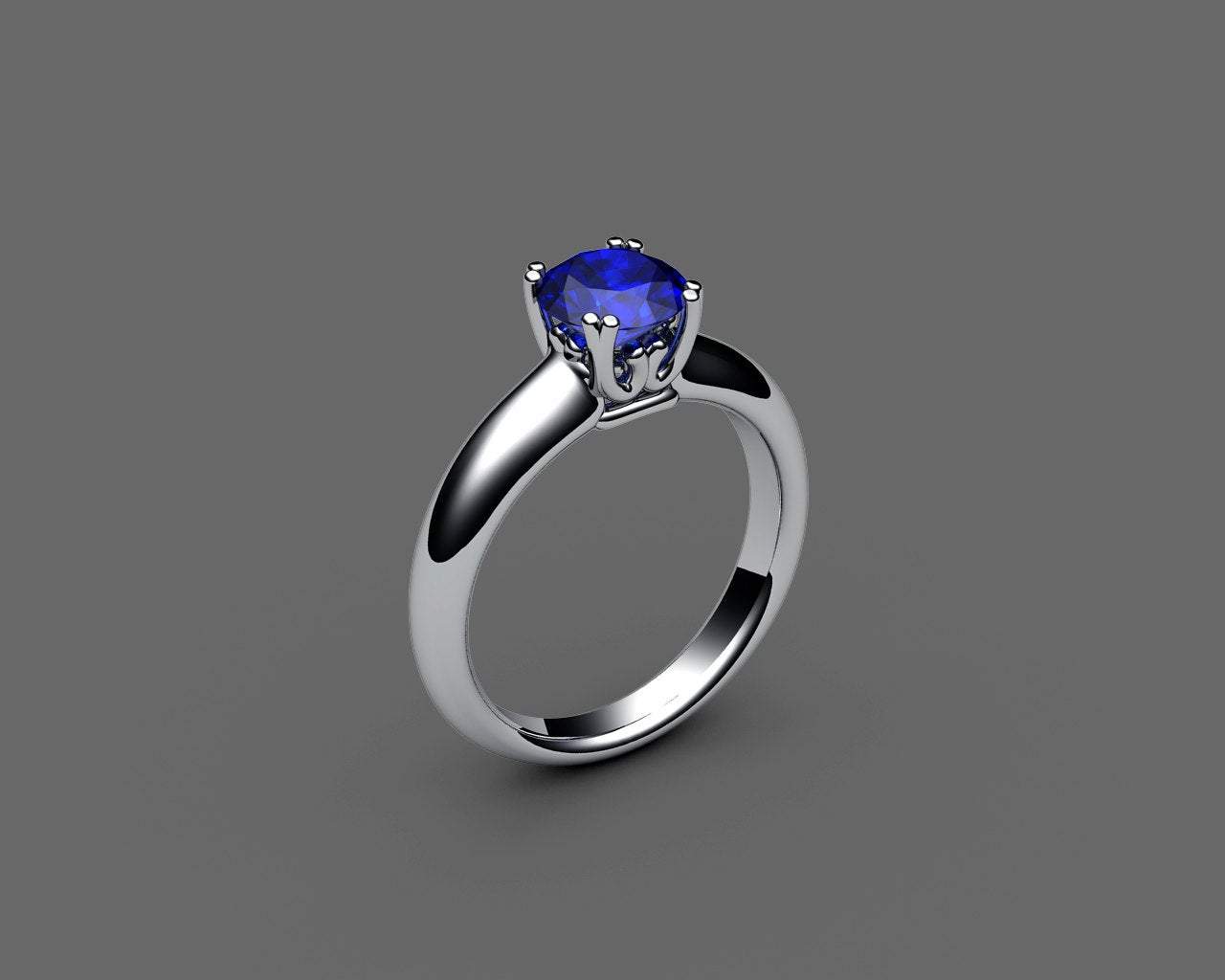 Sapphire Solitaire Ring, Blue Sapphire Engagement Ring, Victorian Rose Gold Ring, Sapphire Jewellery, Beautiful Engagement Ring, Gold Ring