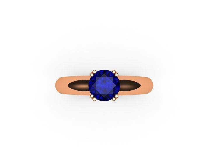 Gold ring Celtic ring Sapphire Ring Engagement Ring Solitaire Ring 18K Yellow gold September Birthstone