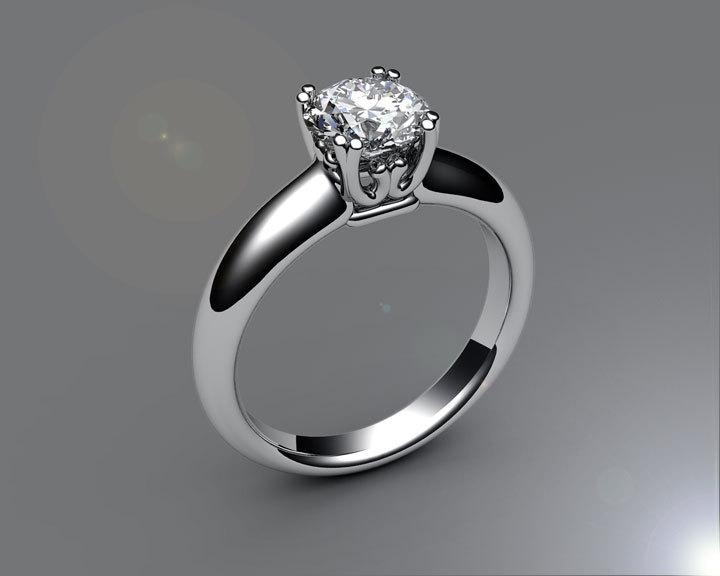 Diamond ring Gold ring Solitaire Ring Unique moissanite engagement ring beautiful Design in 18K gold