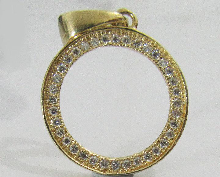 Clearance SALE 50% Off, 14K Circle Pendant, 36 Diamonds, 36th Anniversary Pendant, Celtic Pendant, Round Pendant