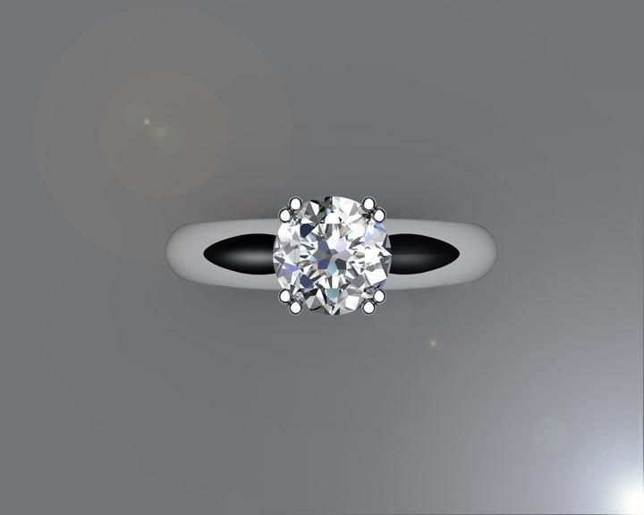 Diamond ring Gold ring Solitaire Ring Unique moissanite engagement ring beautiful Design in 18K gold