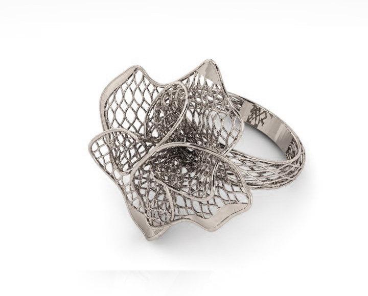 Flower ring Big Leaf Ring Unique Engagement ring Floral ring 18K gold Engagement gift
