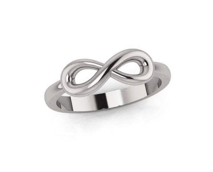 Infinity Gold Ring, Infinity Band, Infinity Knot Ring, Infinity Promise Ring For Her, Gold Promise Rings, Yellow Gold Infinity Ring