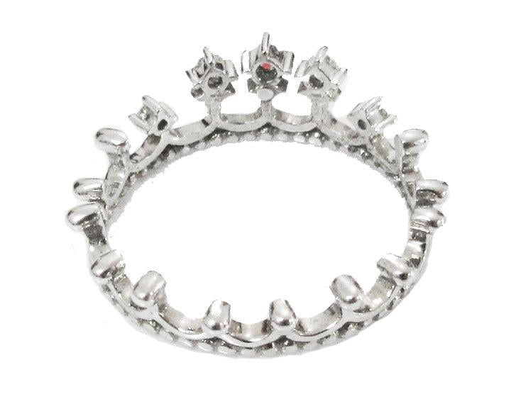 Unique Ruby Ring Diamond Ring Claddagh Jewelry Crown ring Prom jewelry Prom ring princess ring 14K gold 18K gold Crown ring crown jewelry
