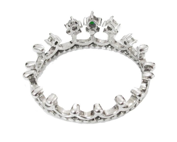Claddagh Jewelry Crown ring Unique Emerald Ring Diamond Ring Prom jewelry Princess ring 14K gold 18K gold Crown ring crown jewelry