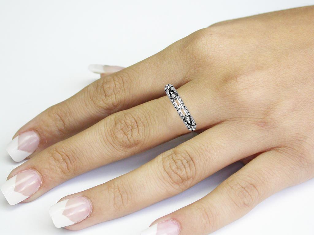 Split shank Diamond Wedding Band Eternity Ring Anniversary Ring 84 diamonds 2/3 carat 18K White gold 18K Yellow gold marriage forever