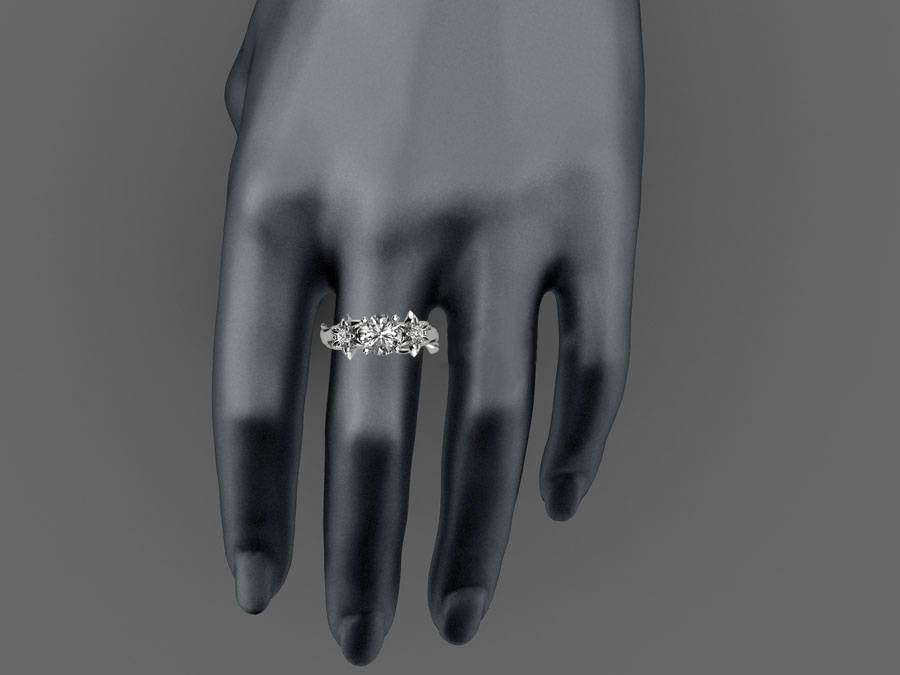 Flower Moissanite Ring Filigree ring Gold ring unique engagement ring  Solid Gold  14K or 18K White gold