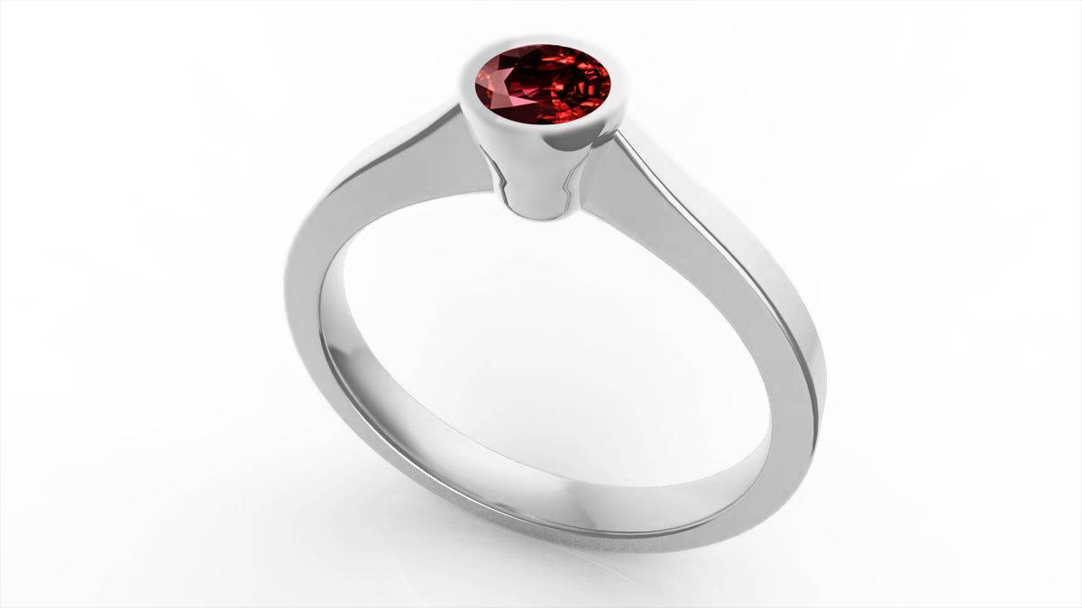 Ruby Ring Red Ring Solitaire Ring Bezel Set Engagement Ring Red Stone Ring Stackable Gold Ring July Birthstone Ring Gift for Her