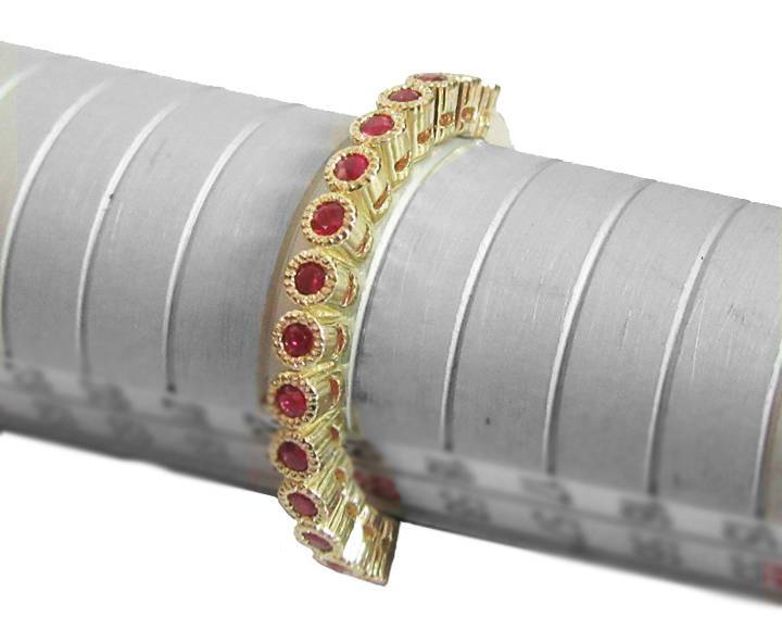 Rוuby Milgrain wedding band, Gold ring, Anniversary Gift, Ruby Ring,  Eternity Band, Solid Gold, Natural Ruby, Birthstone