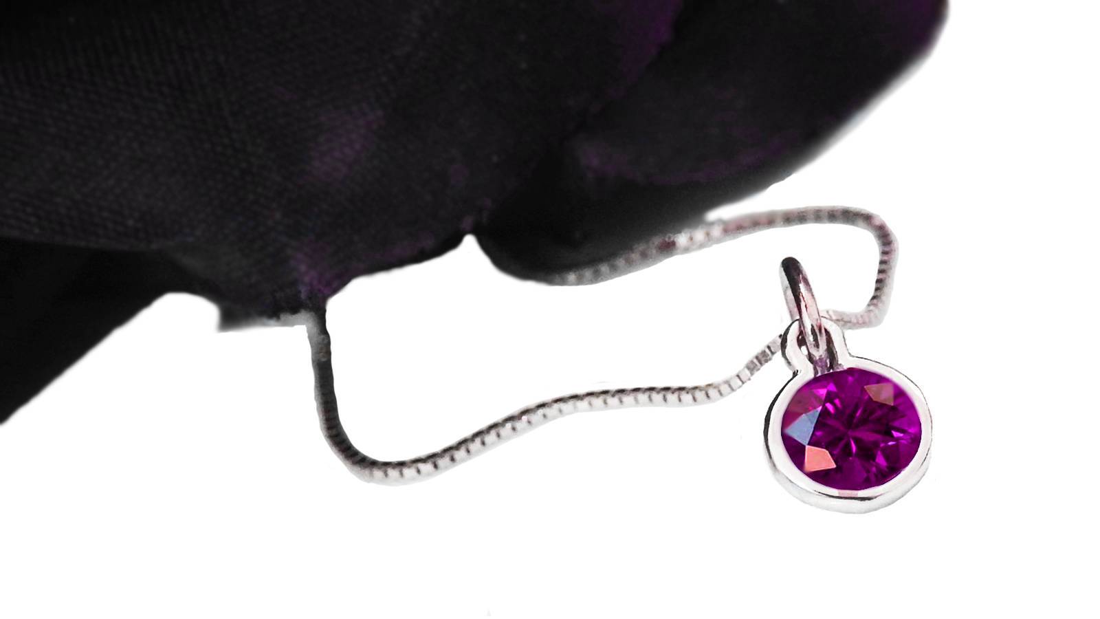 Purple Pendant Round Pendant Celtic Pendant Amethyst Pendant Round Charm Gold Minimalist pendant February March Birthstone Back to school - Lianne Jewelry