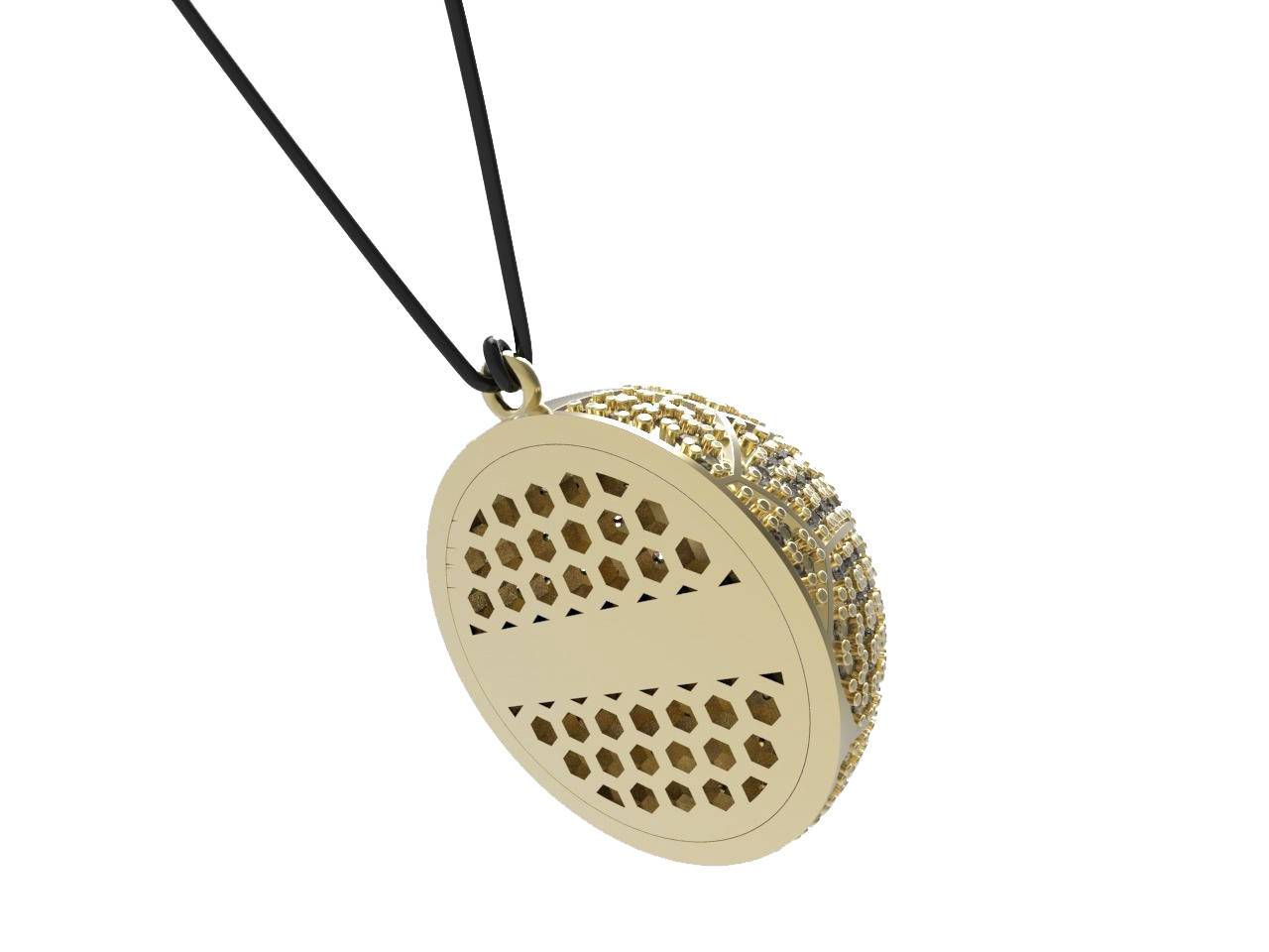 Pendant Mens Mens gift  Soccer Ball Pendant football Pendant Diamond Pendant Micro Pavé  18K Yellow gold , Minimalist pendant