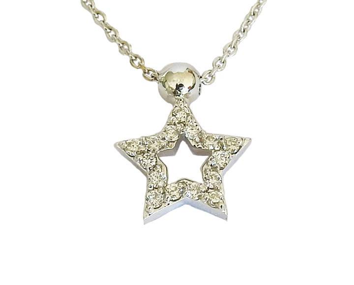 Diamond Pendant Charm Pendant Star Jewelry Star Pendant Zodiac Pendant 14K White or Yellow gold Minimalist pendant - Lianne Jewelry