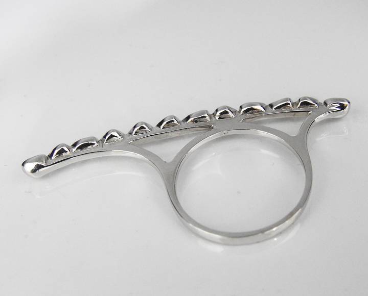 Long Ring Vintage Diamond Ring Ready to be shipped Jewelry long Rings 14K White gold Ring Statement Ring Boho Ring, Hippie, Gift Ring