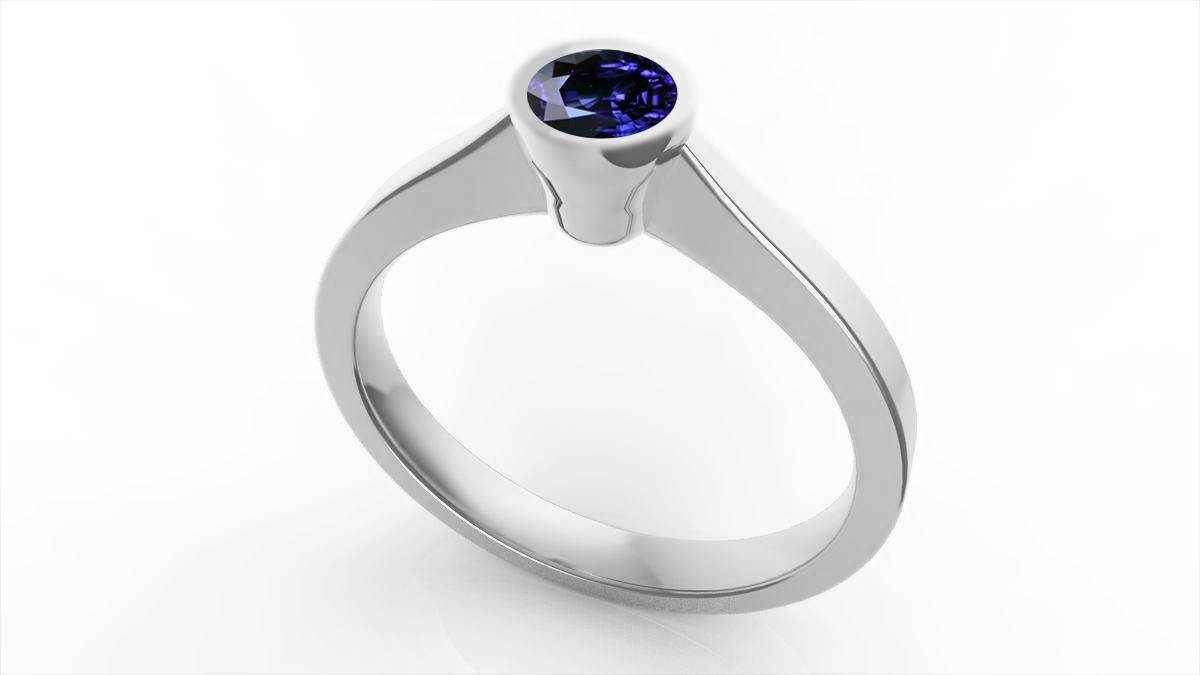 Solitaire Engagement Ring Solitaire Bezel Set Engagement Ring Bezel Set Solitaire Ring Sapphire Solitaire Ring Solitaire Ring