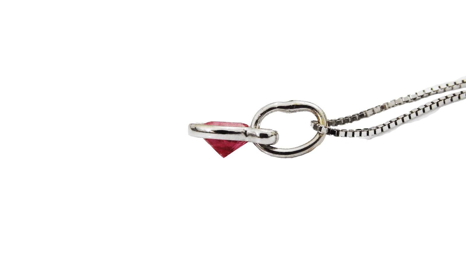 Pendant Ruby Pendant Round Pendant 4.5 mm. 14K or 18K gold  Minimalist pendant