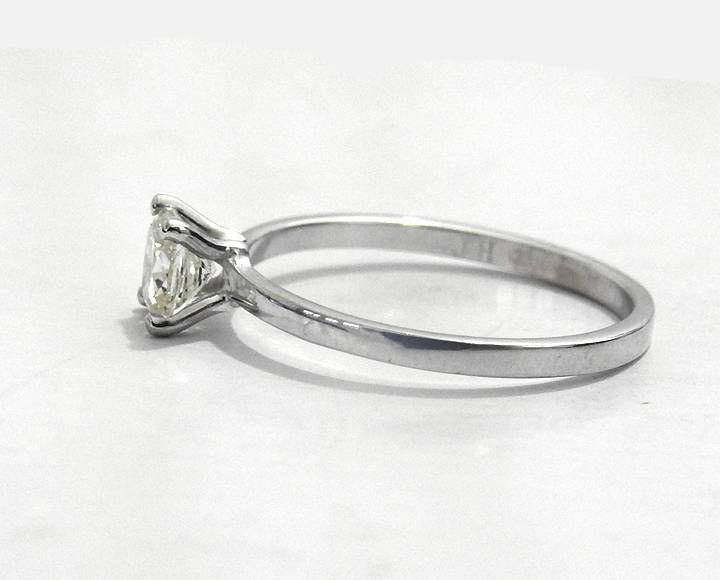 Diamond ring  Gold ring Engagement ring Solitaire Ring Diamond Ring in 14K White Gold