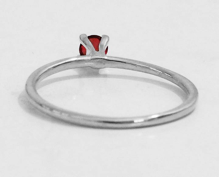 Genuine Ruby engagement ring White gold Unique ruby ring Deep Red Ruby Promise Ring Dainty vintage ring 14k & 18k September Birthstone