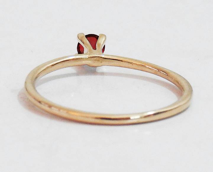 Genuine Ruby engagement ring rose gold Unique ruby ring Deep Red Ruby Promise Ring Dainty vintage ring 14k 18k  September stone