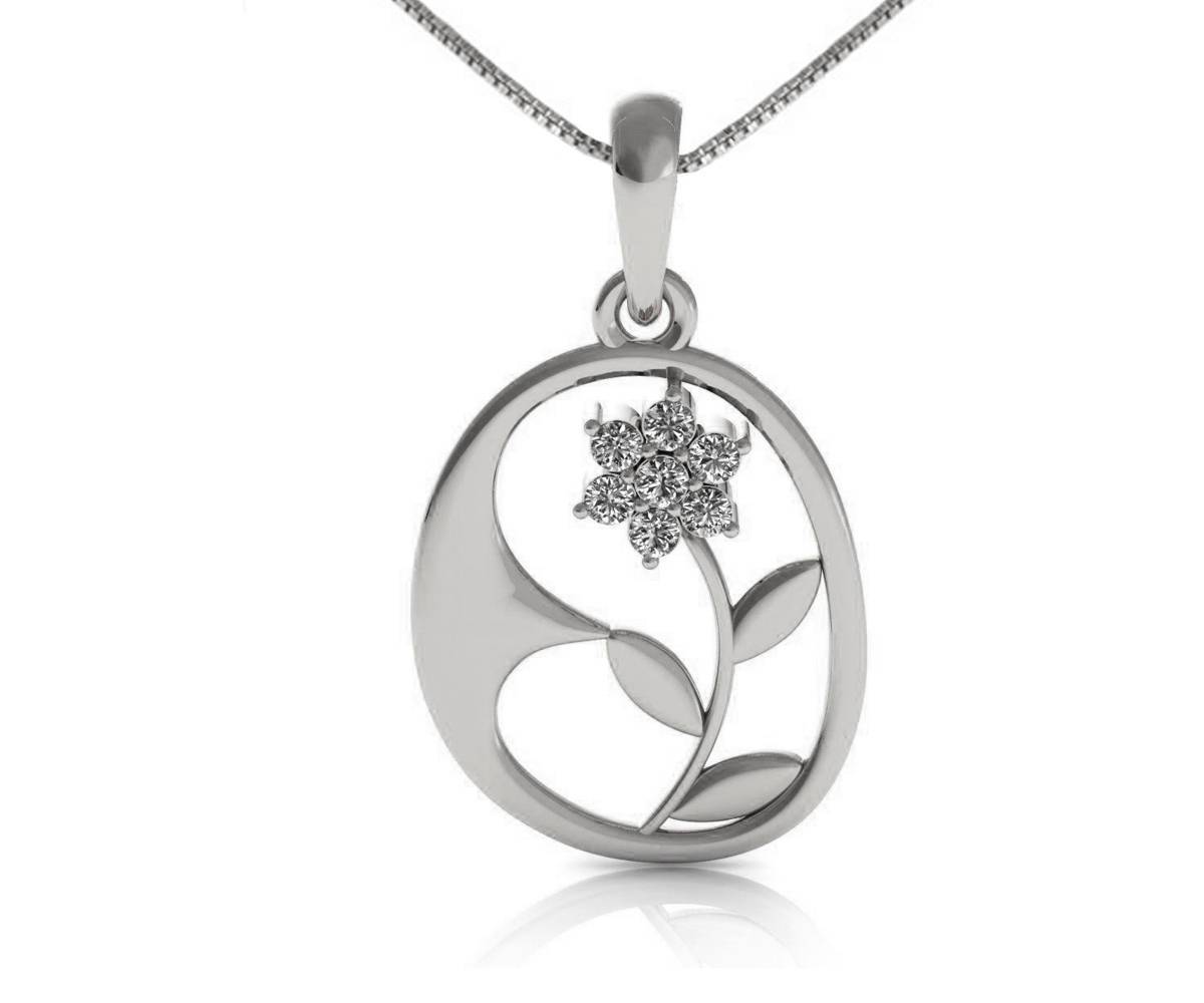 Charm Pendant small Flower Pendant Leave Pendant Plumeria Pendant Floral Pendant Floral Jewelry  Minimalist pendant 14K gold, 18K gold - Lianne Jewelry