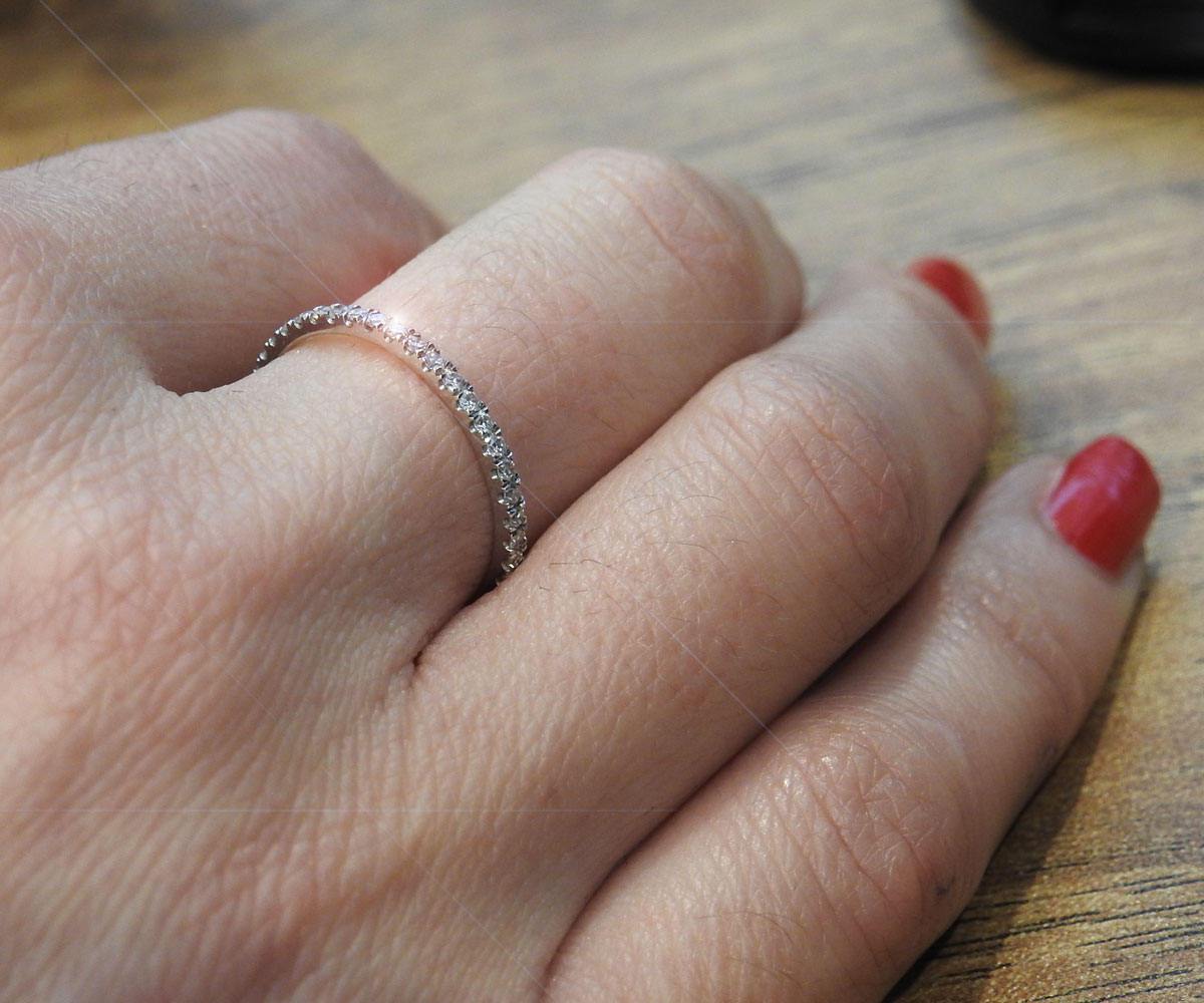 Thin Anniversary Ring Minimalist ring  Promise ring 14K or 18K Gold
