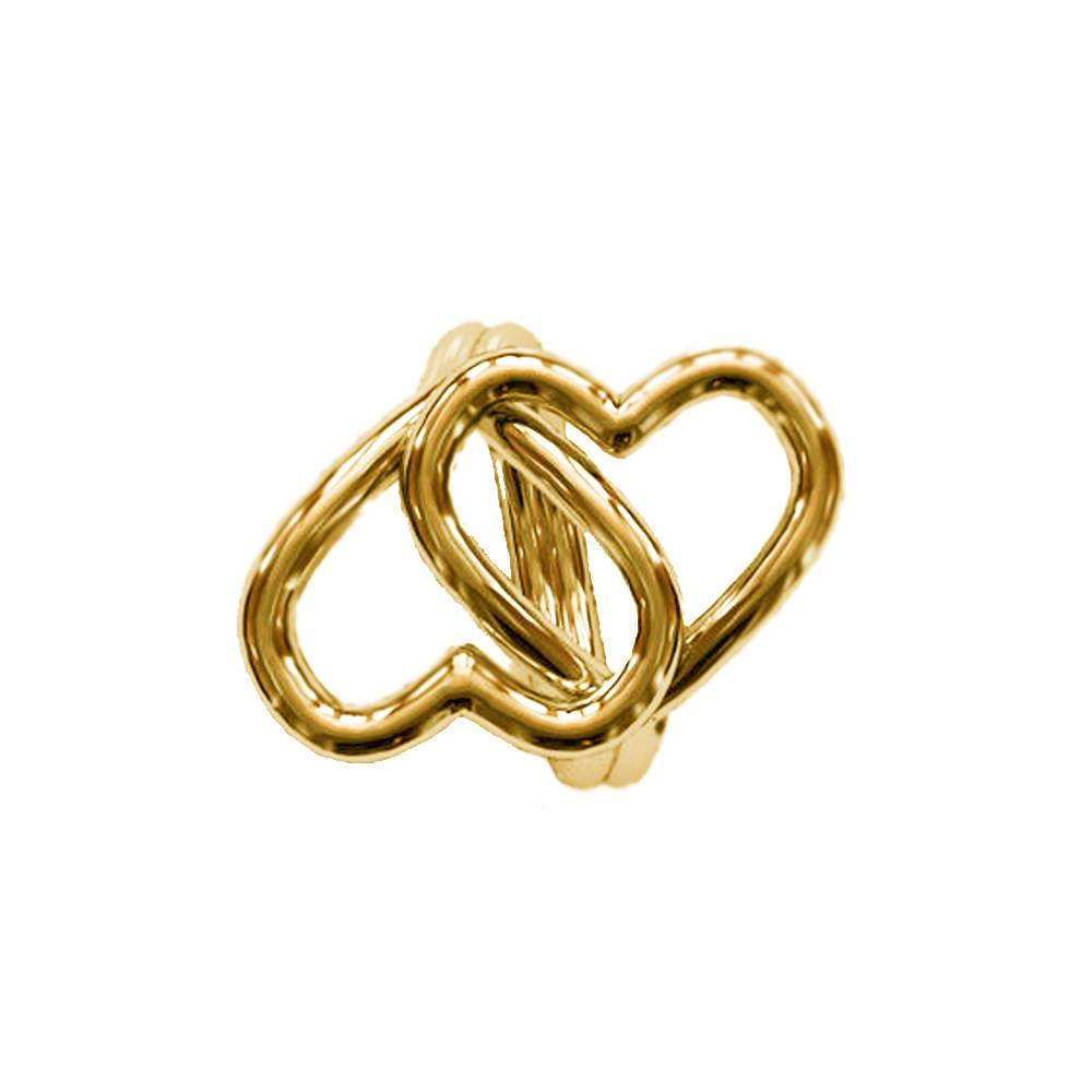 Promise ring Heart ring Twist ring Celtic Ring Minimalist ring Love ring  double ring 14K or 18K white gold - Lianne Jewelry