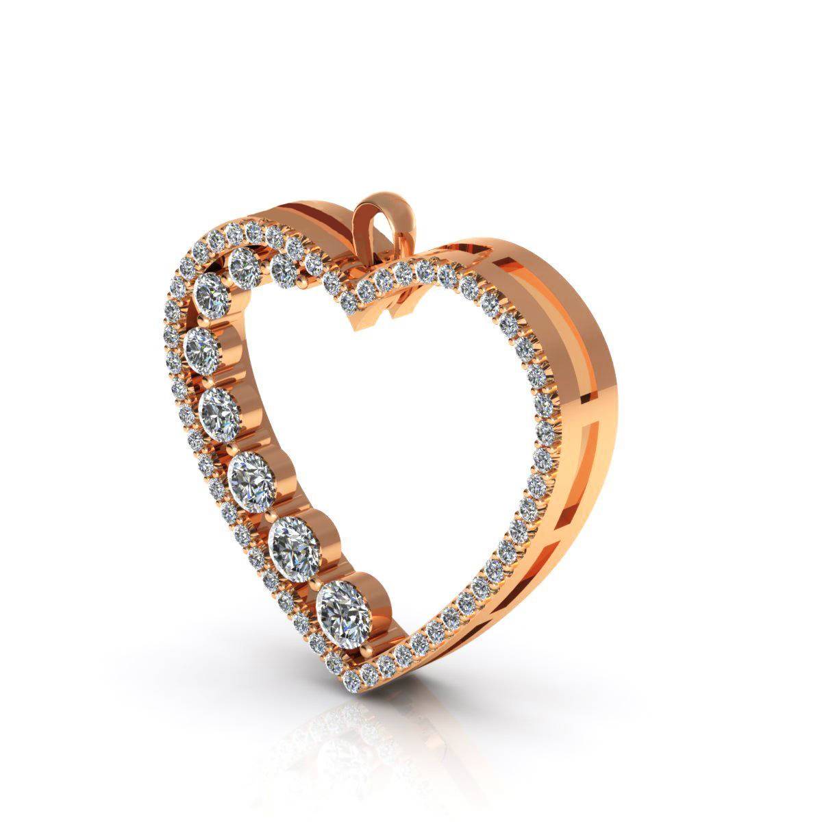 Heart Pendant Love pendant Promise Pendant Celtic Pendant Celtic heart pendant 14K-18K White Yellow or Rose gold   Minimalist pendant