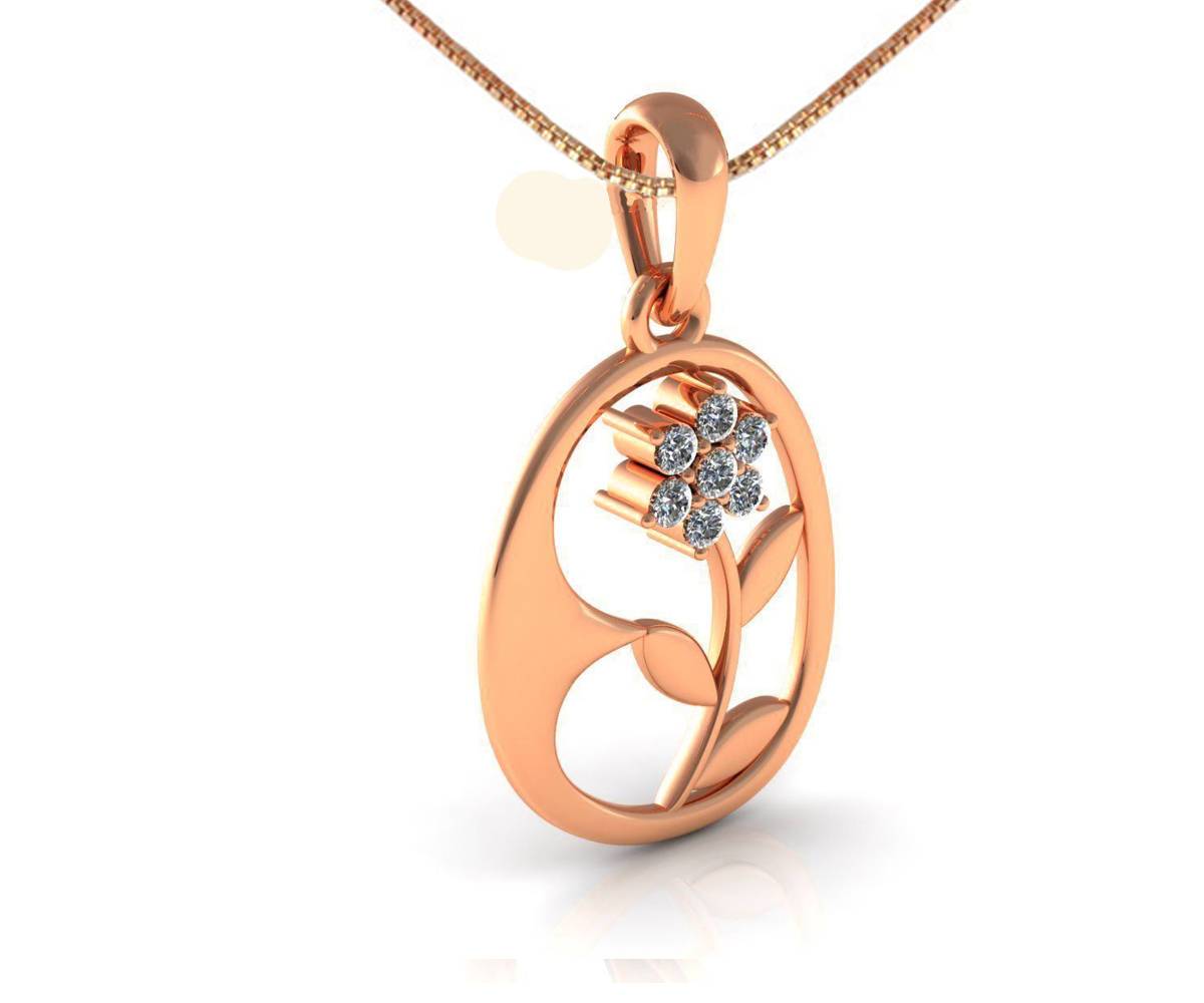 Charm Pendant small Flower Pendant Leave Pendant Plumeria Pendant Floral Pendant Floral Jewelry  Minimalist pendant 14K gold, 18K gold