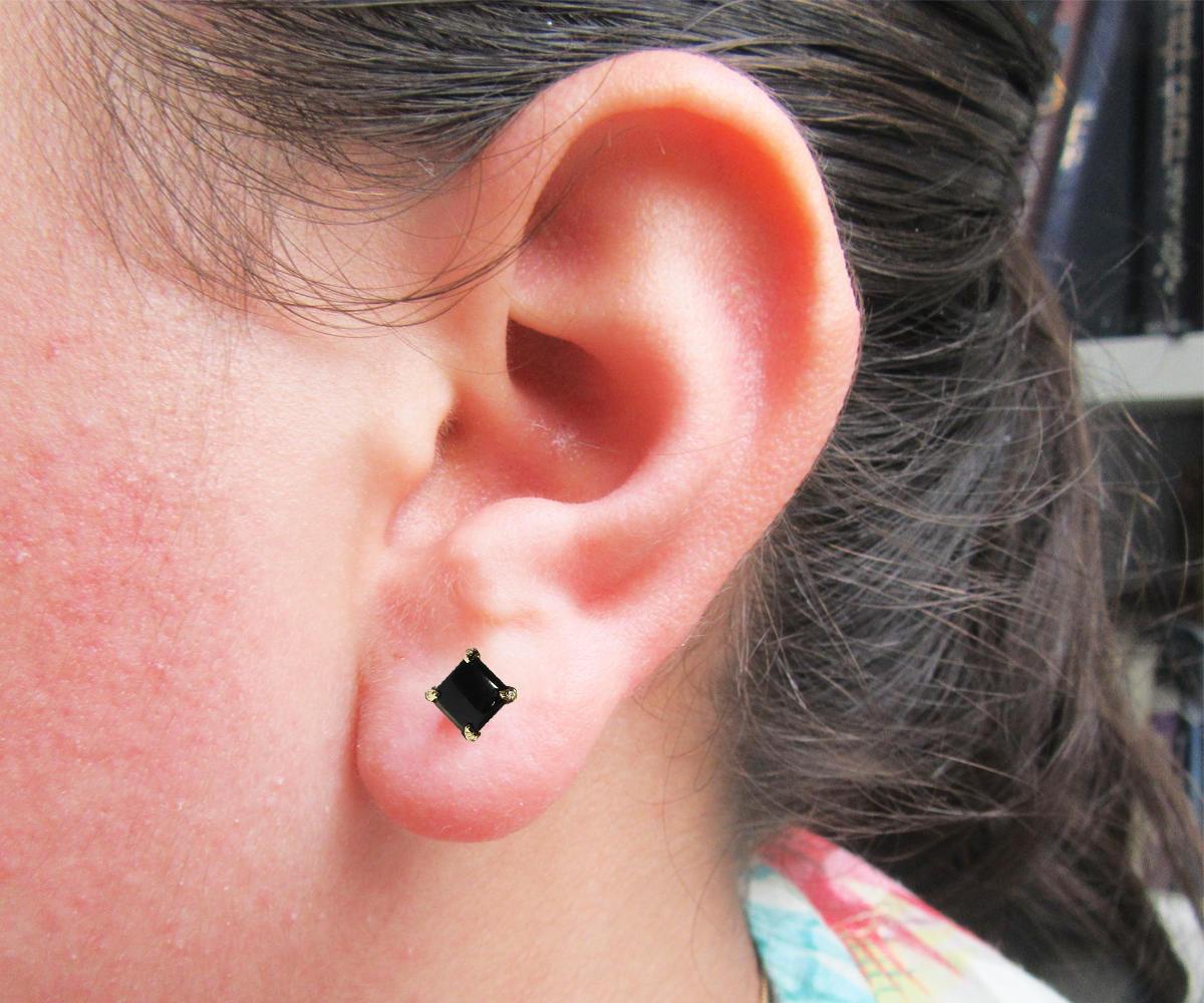 Onyx Earrings Stud Earrings onyx earrings studs Milgrain Earrings 18K gold Onyx Earrings gold Onyx Anniversay Earrings, Gold Earrings