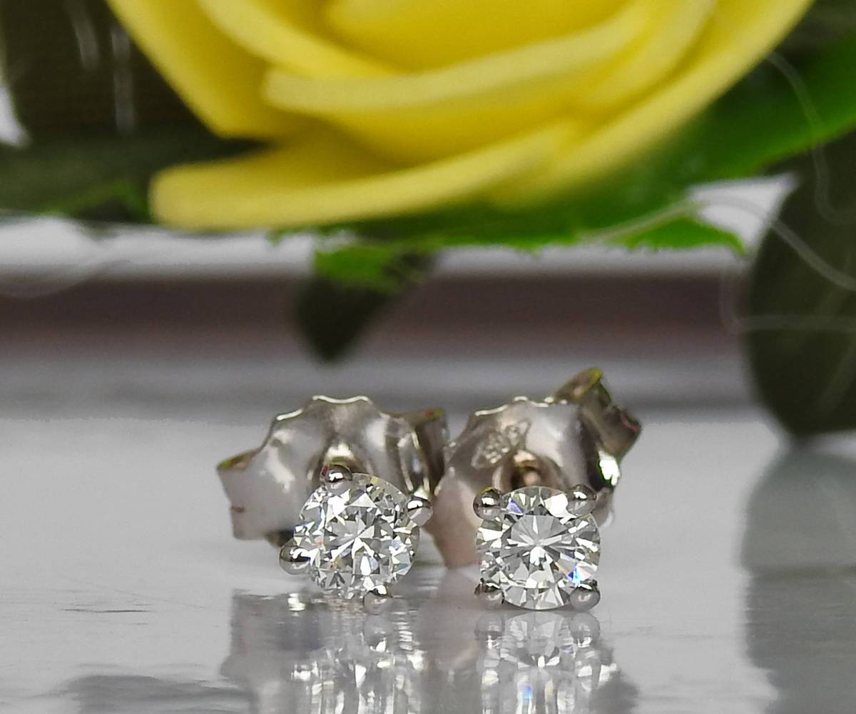 Celtic Earrings Diamond Earrings Stud Earrings Studs 14K or18K White gold Martini Earrings Diamonds 0.50 ct Round Anniversary Earrings