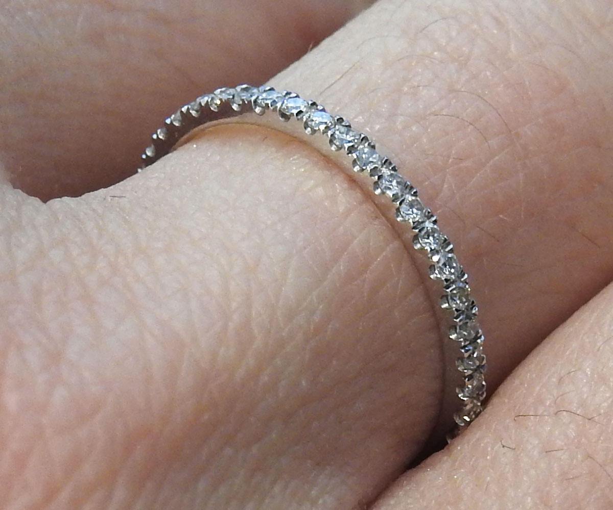 Thin Anniversary Ring Minimalist ring  Promise ring 14K or 18K Gold