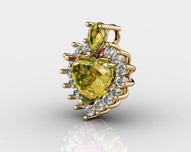Yellow Pendant Topaz Pendant Heart Pendant Anniversary Pendant Love Pendant Edwardian Pendant Yellow Gold Yellow Topaz November Birthstone