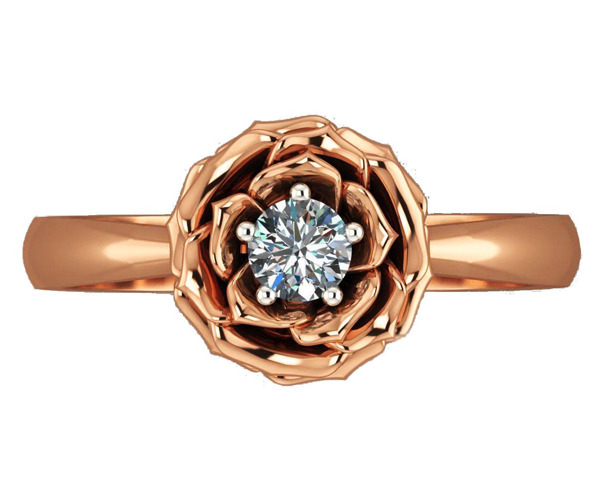 Rose Engagement Ring, Flower Engagement Ring, Braided Ring, Botanical Diamond engagement ring, engagement ring, leaf ring, vintage