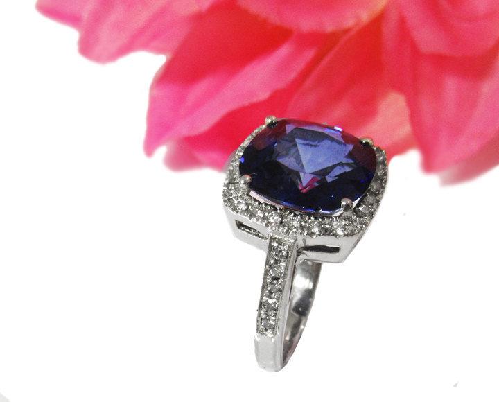 Sapphire Cluster Ring Diana Ring Sapphire Ring 8 carat Engagement Ring September Birthstone Sapphire Gemstone Ring Sapphire Jewelry