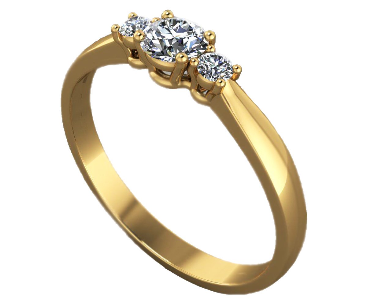 Classic 3 stone Diamond Engagement Ring Gold ring Diamond Engagement Ring Lover Ring Ring for Her Wedding Ring Promise Ring Anniversary Ring
