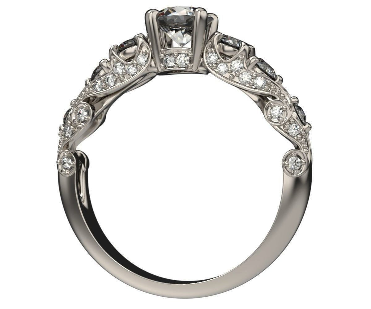 5 Stone Diamond Ring, 5 Stone Engagement Ring, 5th Anniversary Ring, Unique Anniversary Ring, Anniversary Diamond Ring, Diamond Ring