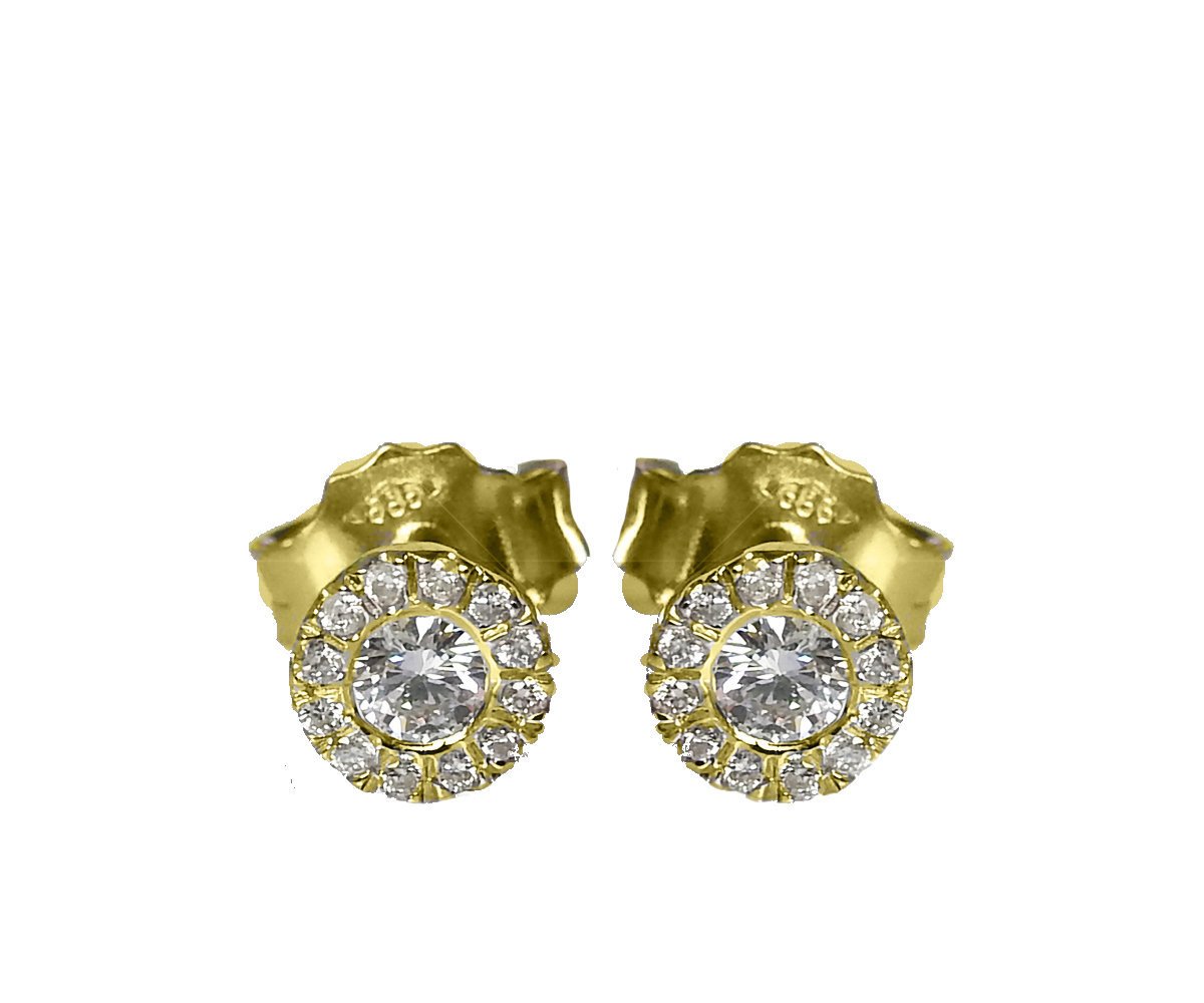 Martini Earrings, Gold Diamond Earrings, Celtic Earrings Gold, 14k Gold Diamond Earrings, Celtic Jewelry Women, Gold Diamond Stud Earrings