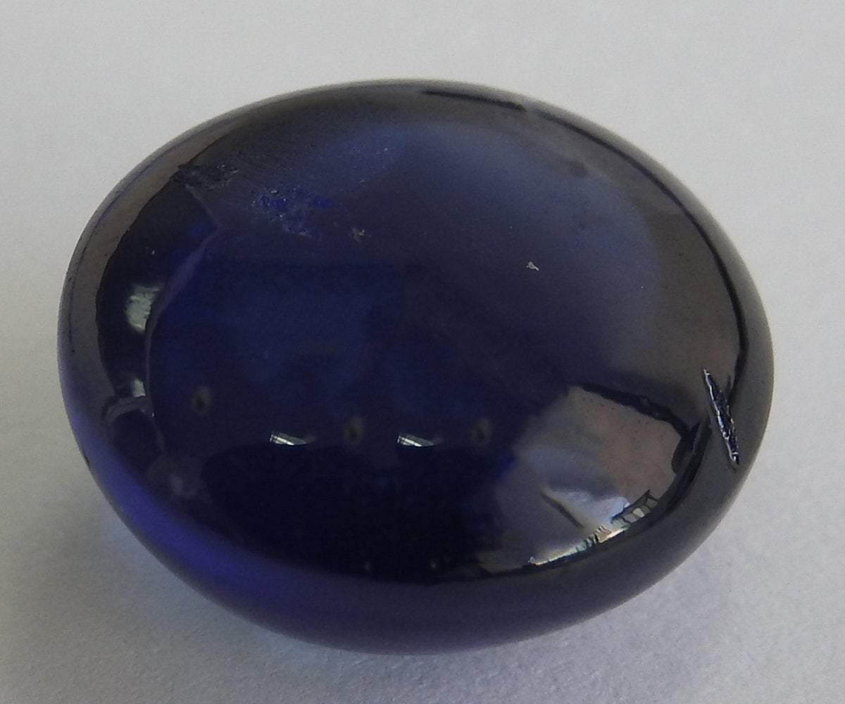 Sapphire Cabochon 14mm Round Oval shaped Certified by GRS 16.06 carat Genuine Sapphire for Gemstone Collectors or Huge Pendant