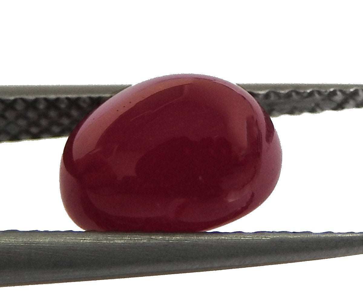 Ruby Cabochon Red Gemstones Oval cut 4 carat for Unique Ruby Engagement Ring Certified by GIA Genuine Ruby for Gemstone Collectors Christmas - Lianne Jewelry