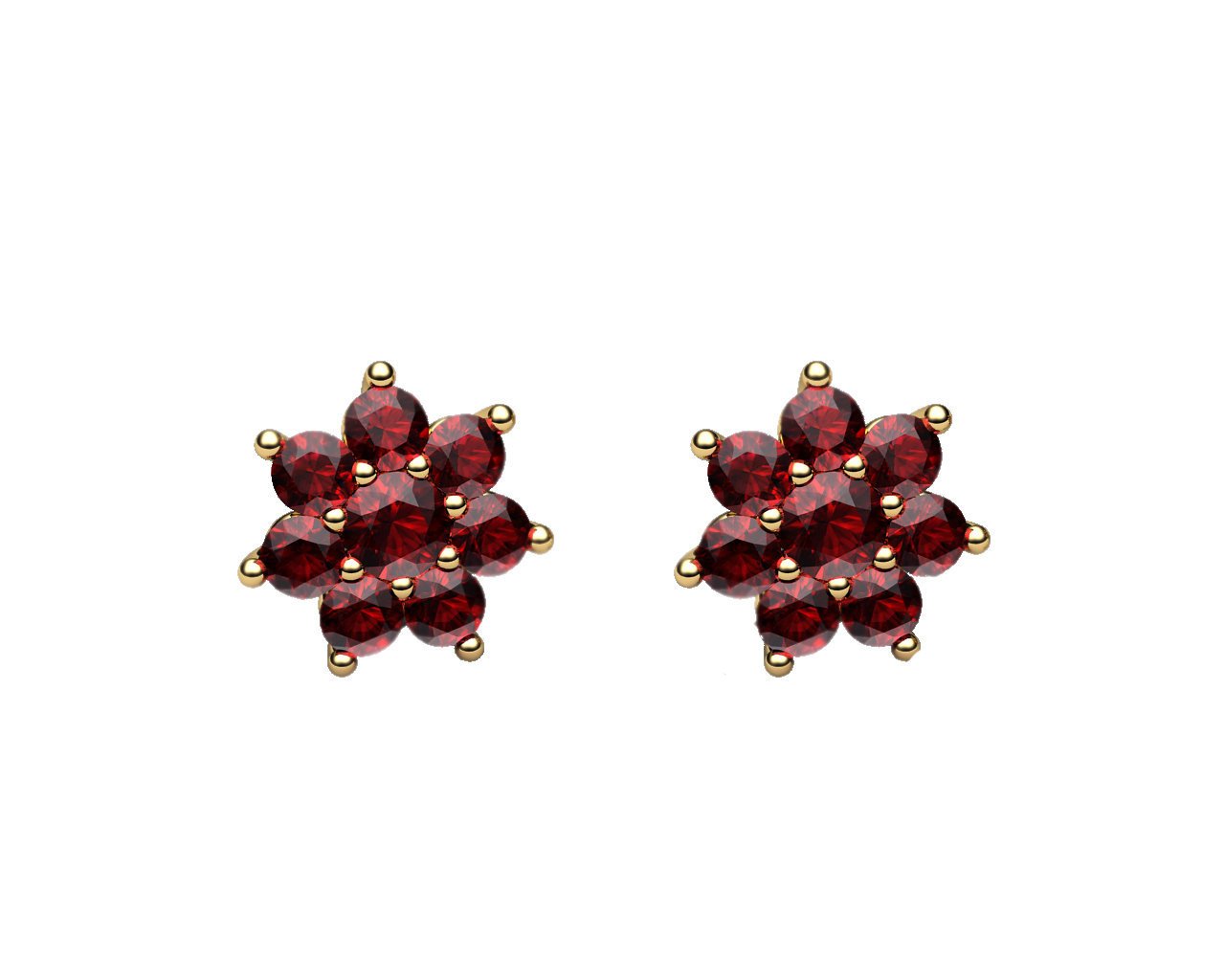 1.90 ct Top of the Line Ruby Earrings Genuine Rubies Pigeon Blood Red Stud Earrings - Lianne Jewelry