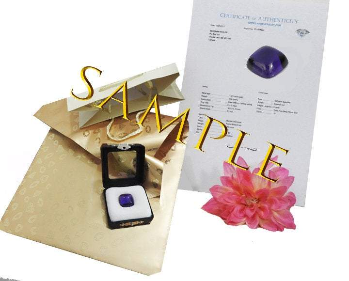 Round Blue Sapphire 9mm Gemstone Certified by GIA 5.32 carat Round Brilliant cut Genuine Sapphire for Gemstone Collectors or Valentines Gift - Lianne Jewelry