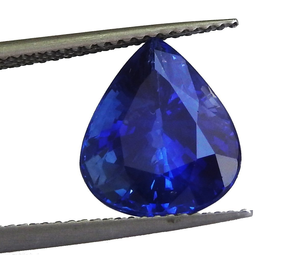 Pear Sapphire Loose Gemstone Blue Sapphire  Certified by GIA 6.45 ct Pear Shape Genuine Sapphire for Gemstone Collectors - Lianne Jewelry