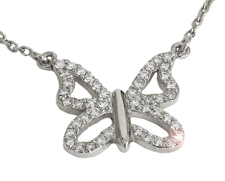 Gold Pendant Diamond Pendant Butterfly Pendant Animal Pendant 14K or 18K White Yellow or Rose gold Minimalist pendant - Lianne Jewelry