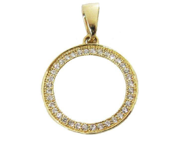 Clearance SALE 50% Off, 14K Circle Pendant, 36 Diamonds, 36th Anniversary Pendant, Celtic Pendant, Round Pendant - Lianne Jewelry