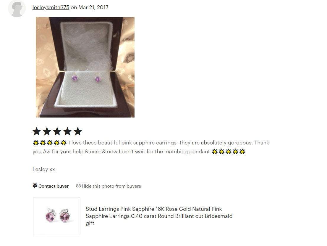 Pink Studs Girls Earrings Promise Earrings Gold Earrings Stud Earrings Pink Sapphire 18K White Gold Natural Color Earrings