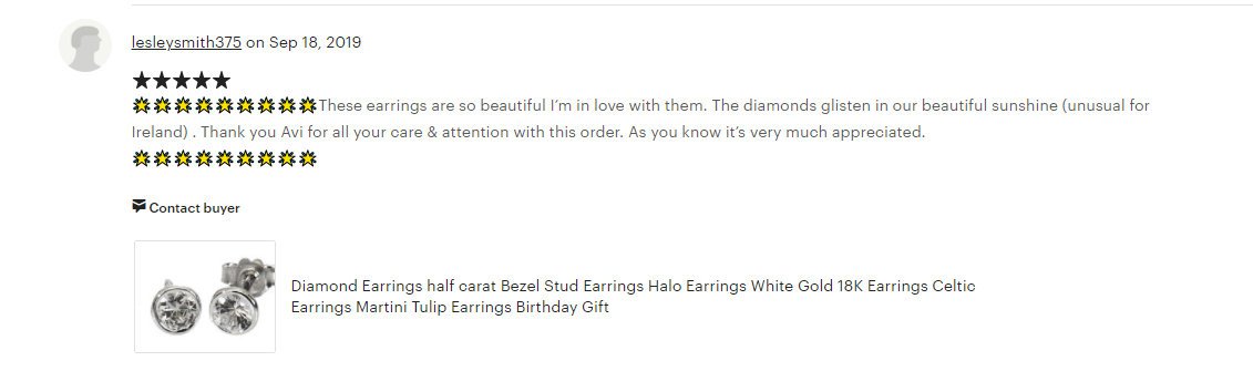 Diamond Earrings half carat Bezel Stud Earrings Halo Earrings White Gold 18K Earrings Celtic Earrings Martini Tulip Earrings Birthday Gift - Lianne Jewelry