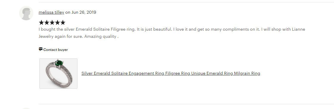 18K Rose Gold Solitaire Filigree Emerald Ring Unique Milgrain Engagement Ring