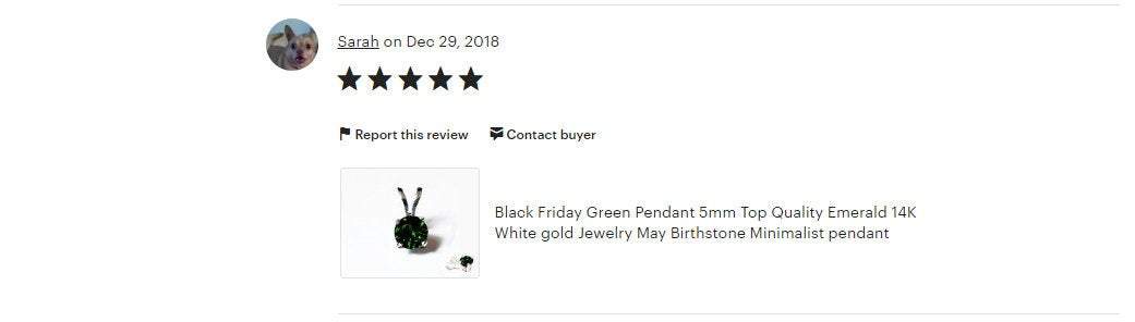 Genuine Emerald Pendant Necklace Emerald Pendant 3mm 3.5mm 4 mm 4.5mm 5 mm in 14K gold including 16.5