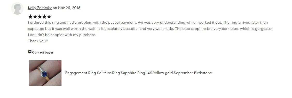 Solitaire Sapphire Ring Halo Ring Engagement Ring Bezel set Sapphire in 14K Yellow gold September Birthstone