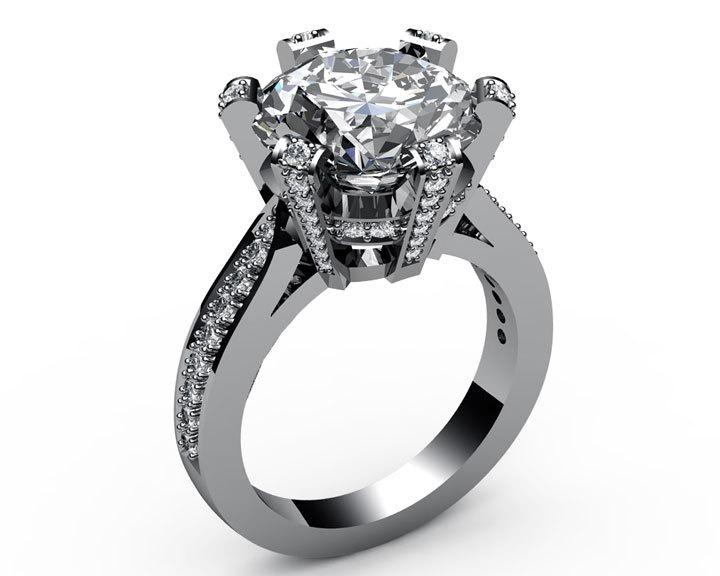 6 Prong Moissanite Engagement Ring, Moissanite Engagement Ring Gold, 6 Prong Engagement Ring, Diamond Prong Ring, Prong Ring, Diamond Ring